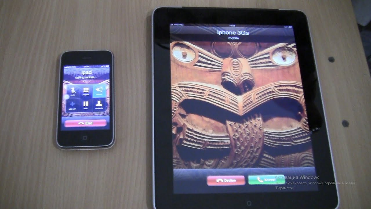 Incoming call & Outgoing call at the Same Time ipad+Iphone 3Gs White