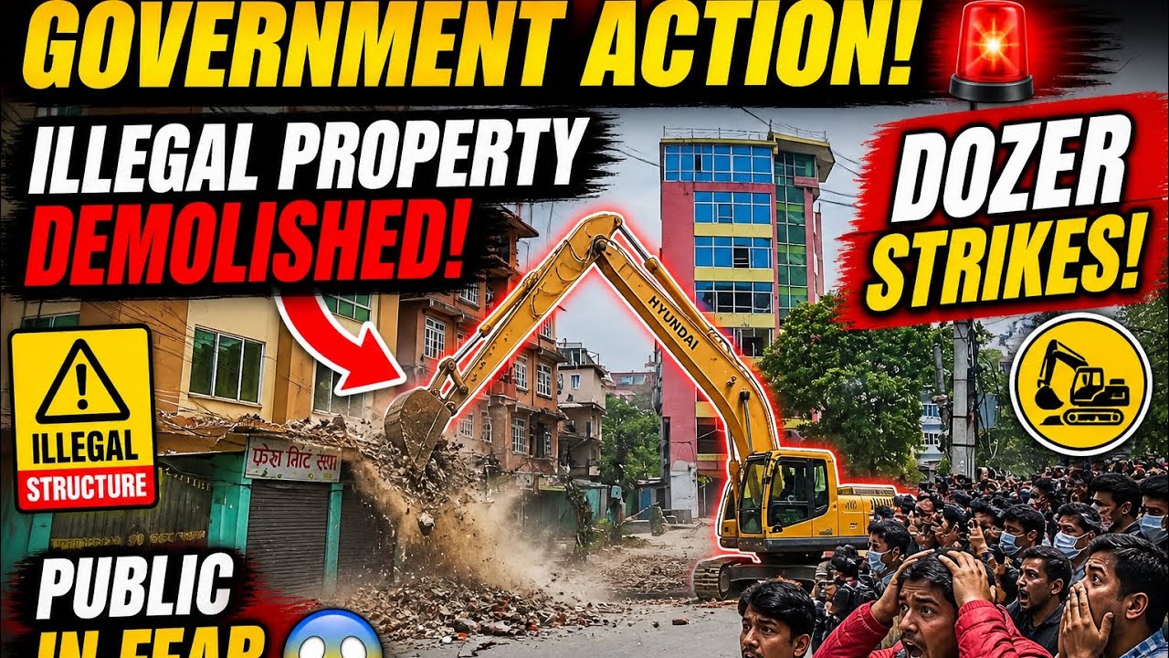 Government Action on Illegal Properties 🚧 | Dozer Demolition Shocks Public 😱 # Balensarkar