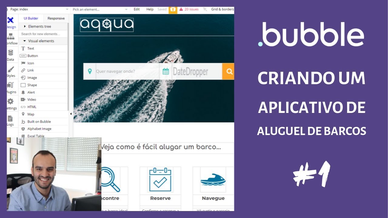 Tutorial Bubble.io - Criando um Aplicativo de Aluguel de Barcos #1