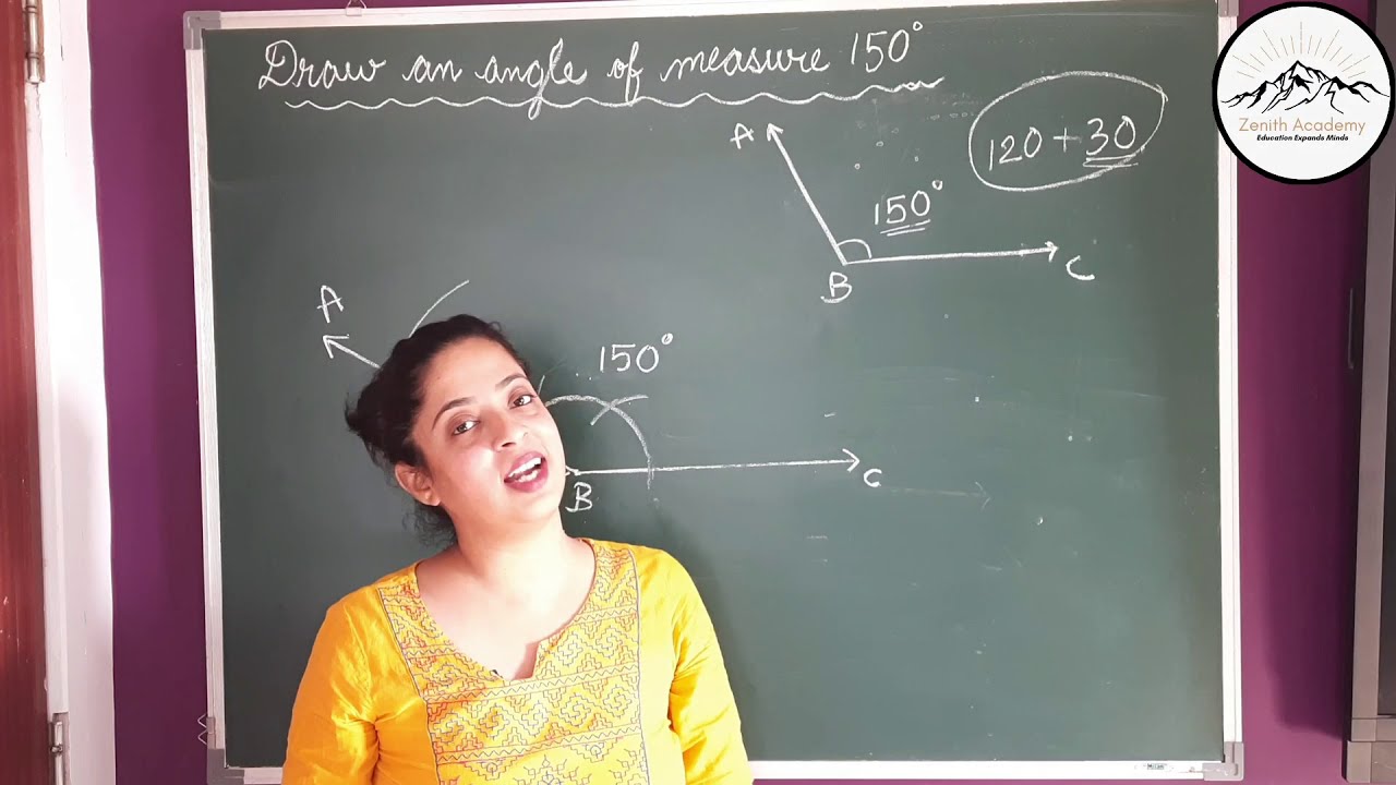 Draw 150° angle  using Compass