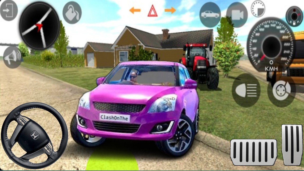 Modified Real Pink Swift Car Driving - Indian Car Simulator 🚗 Car Simulator Driving Games 🚧