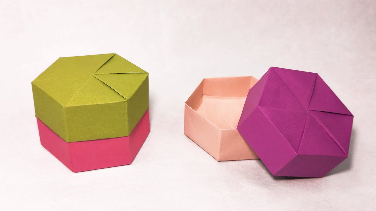 Origami Hexagonal Gift Box - EASY ORIGAMI BOX IDEA (for Women Day)
