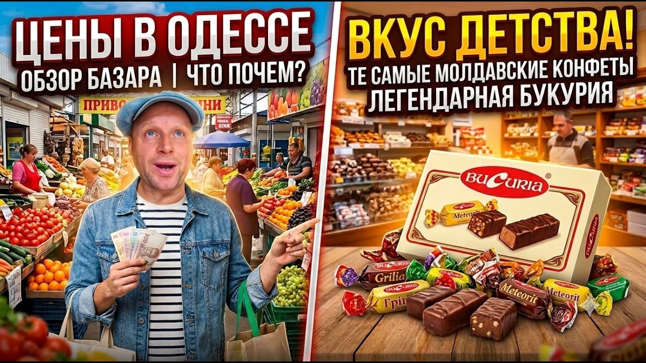 Что почем на базаре в Одессе? Легендарные конфеты БУКУРИЯ из детства! 🍬​
