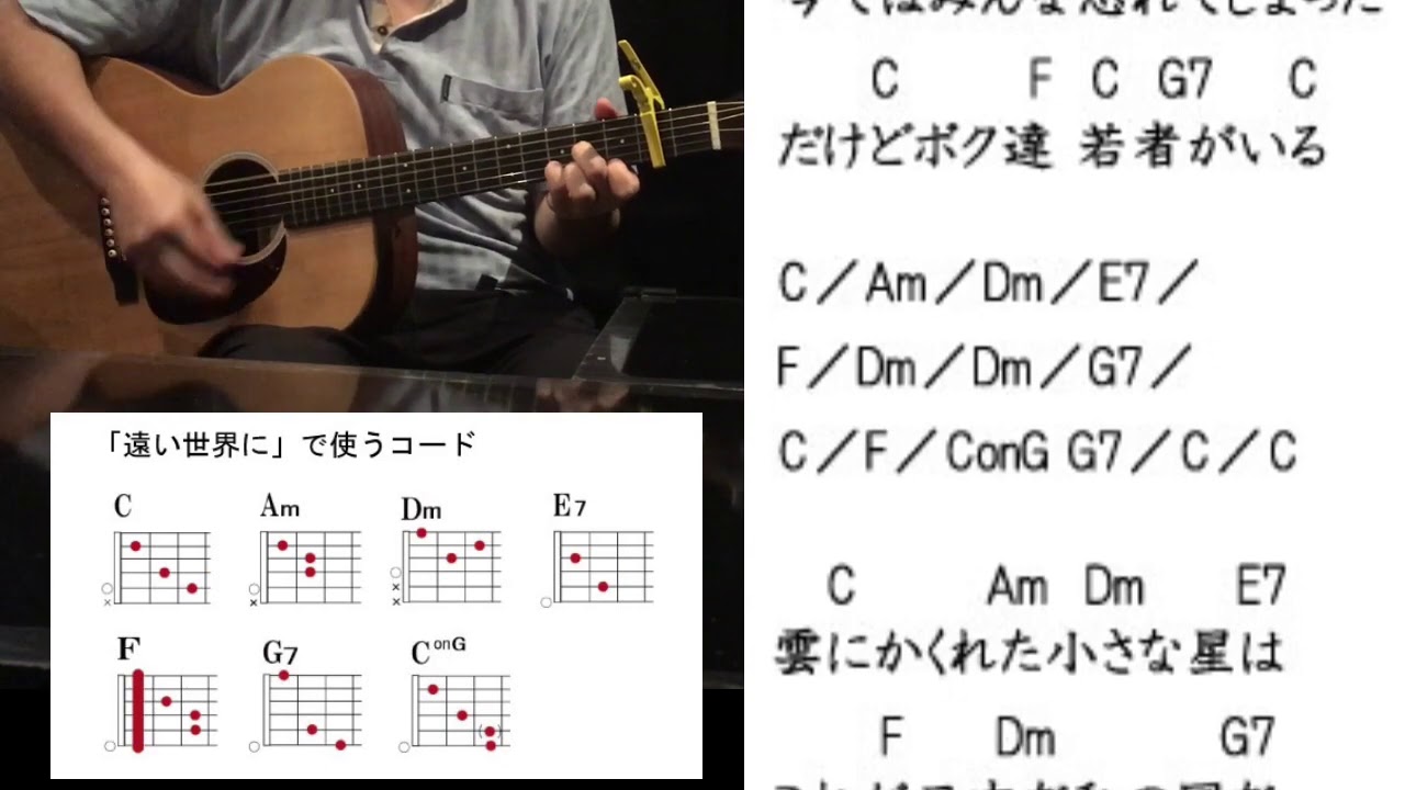 (20)「遠い世界に」8ビートと16ビート両方で試してみよう【ギター初心者リズム感向上】