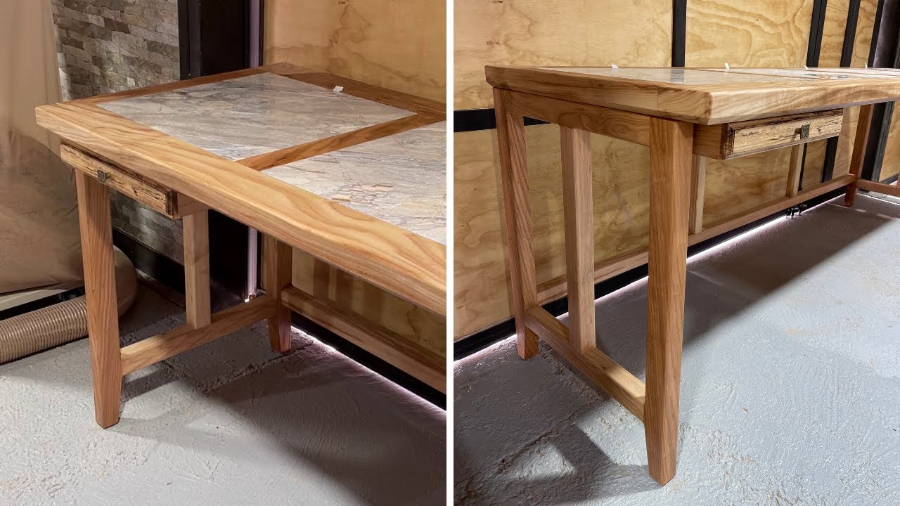 Construcción de Escritorio de MADERA y PORCELANATO