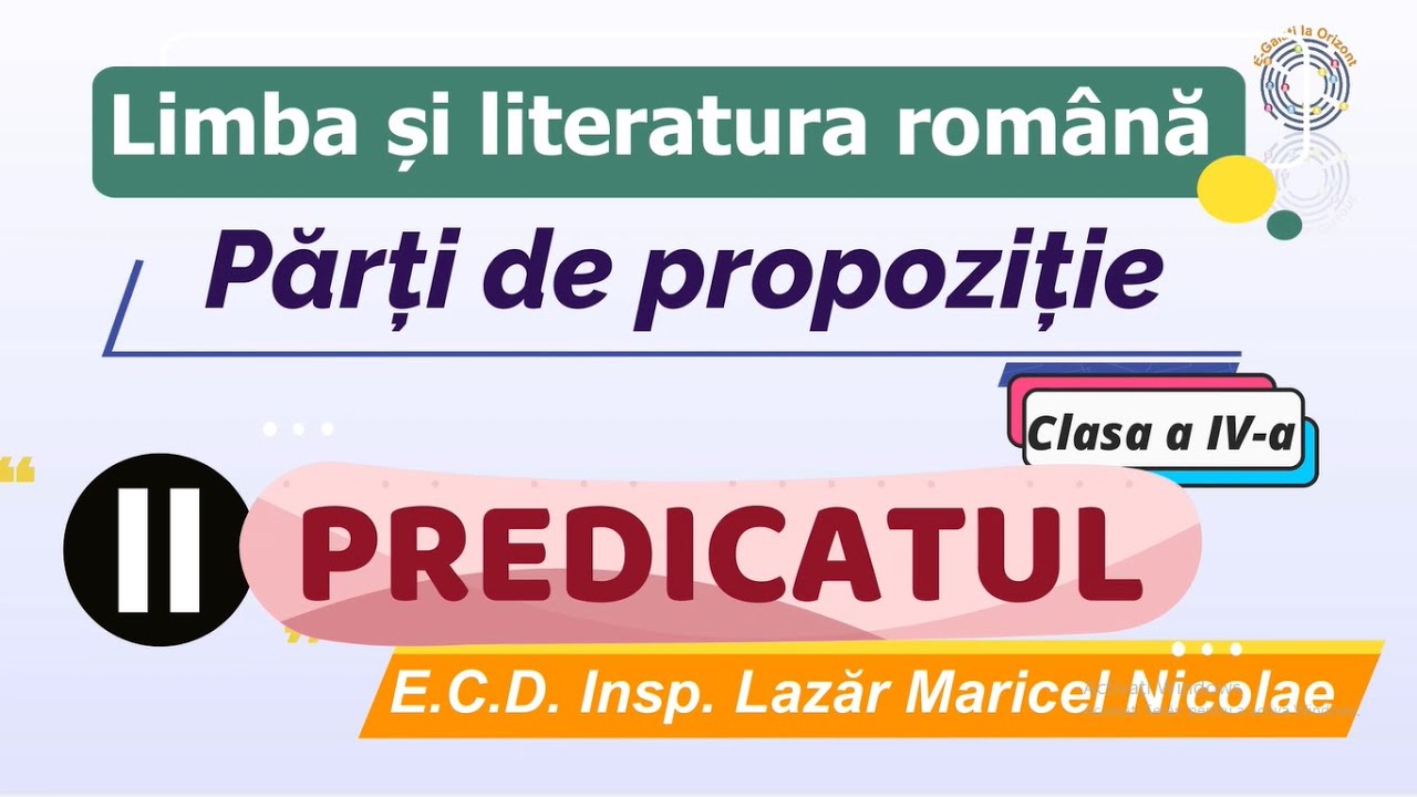 Predicatul   clasa a IV a E.C.D. LAZAR MARICEL NICOLAE