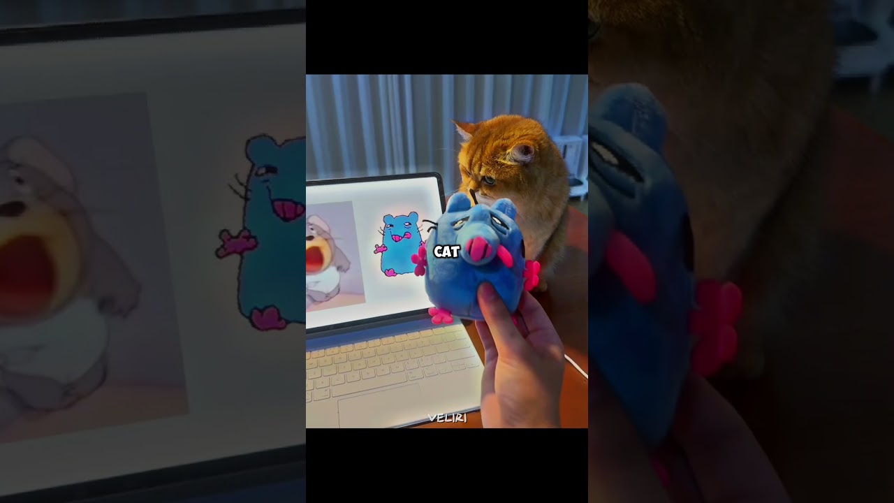 this cat loves tom and jerry 😺❤️ #shorts