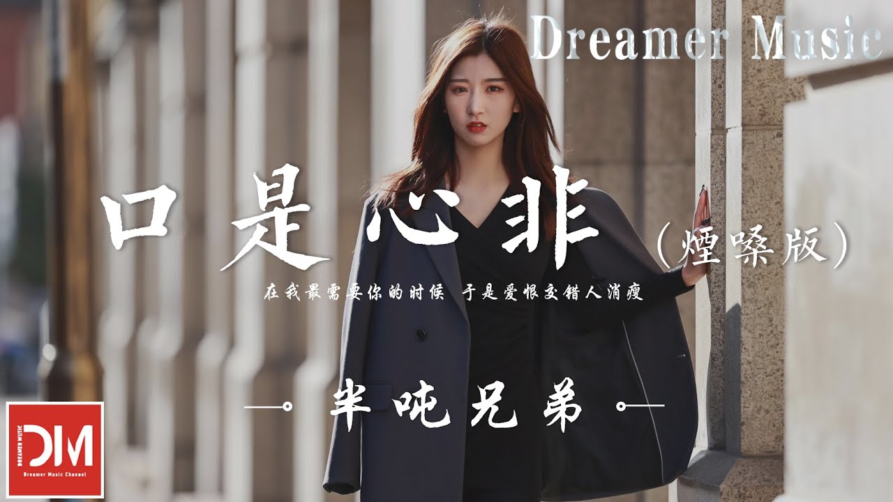 口是心非 (煙嗓版) （原唱：張雨生）- 半噸兄弟『在我最需要妳的時候，於是愛恨交錯人消瘦』【動態歌詞】