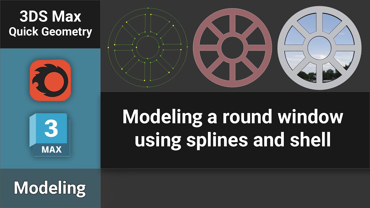 Modeling a Round Window Using Splines and Shell | Modeling