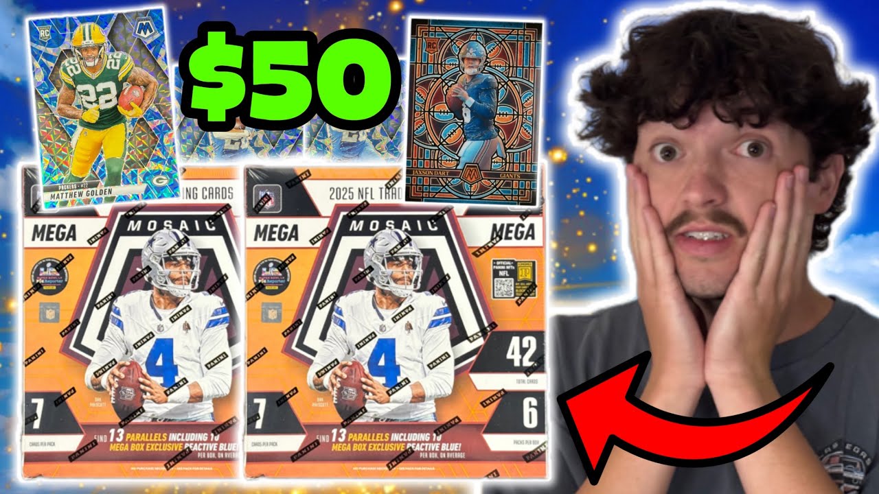 ПОСМОТРИТЕ, ПРЕЖДЕ ЧЕМ КУПИТЬ!… (2025 Mosaic Football Mega Box)