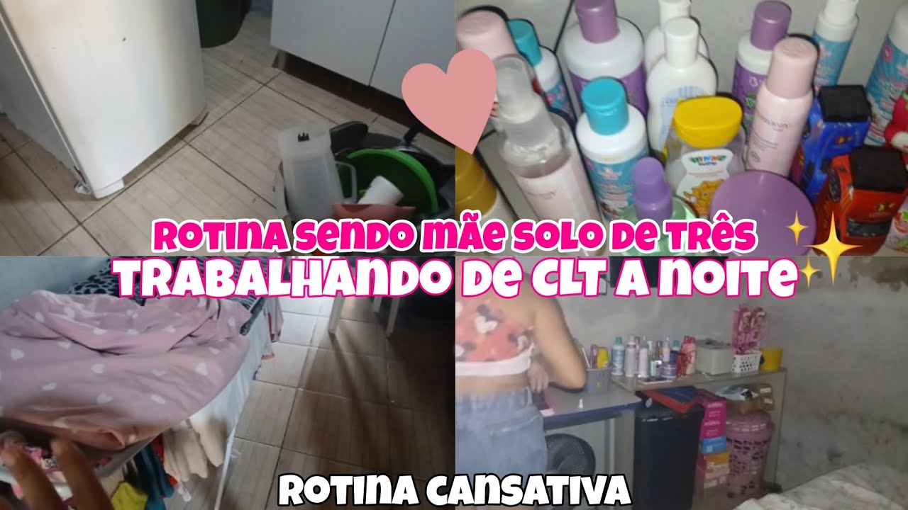 MINHA ROTINA SENDO MAE SOLO DE TRÊS💕//TRABALHANDO A NOITE🫩
