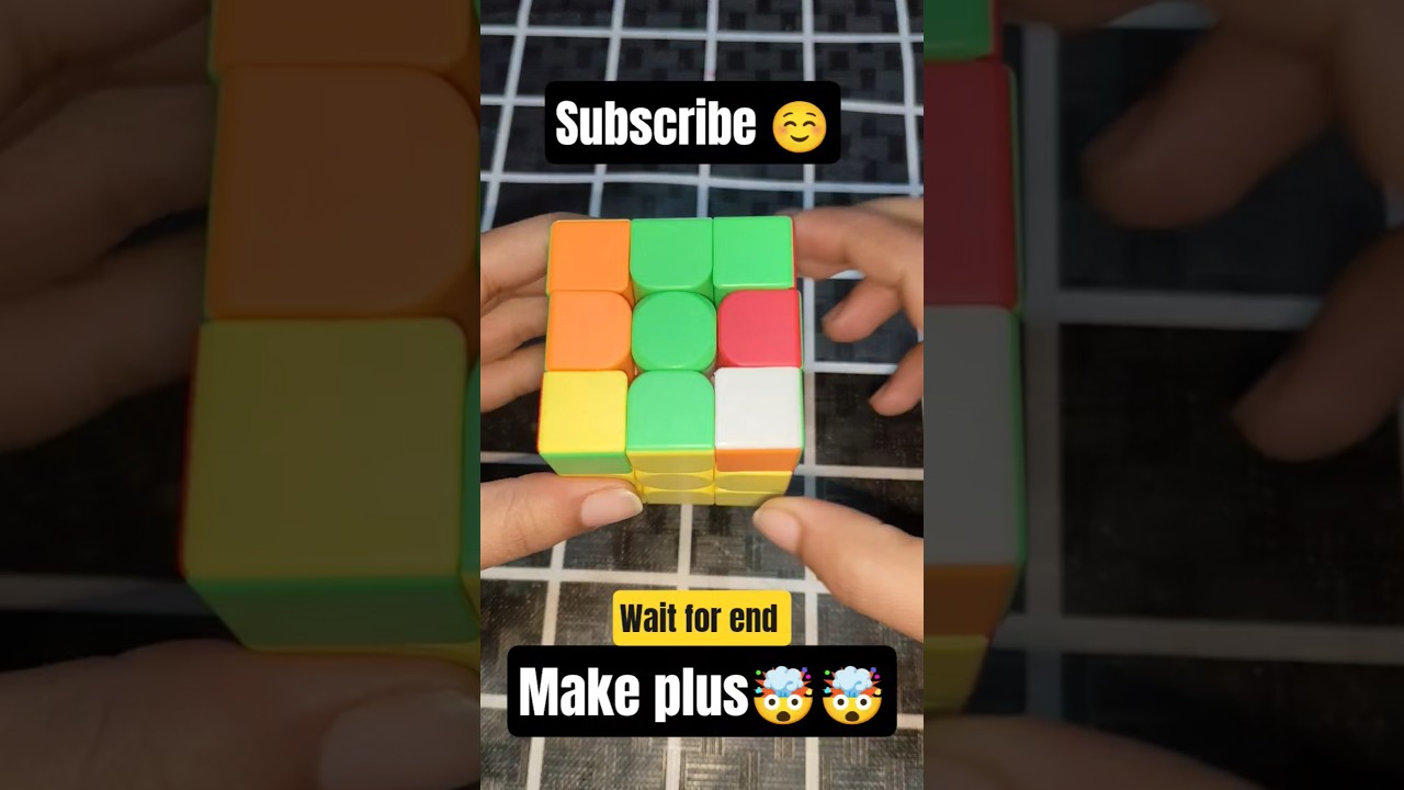 How to make plus easily on 3 by 3 Rubik's cube 😳🤯 