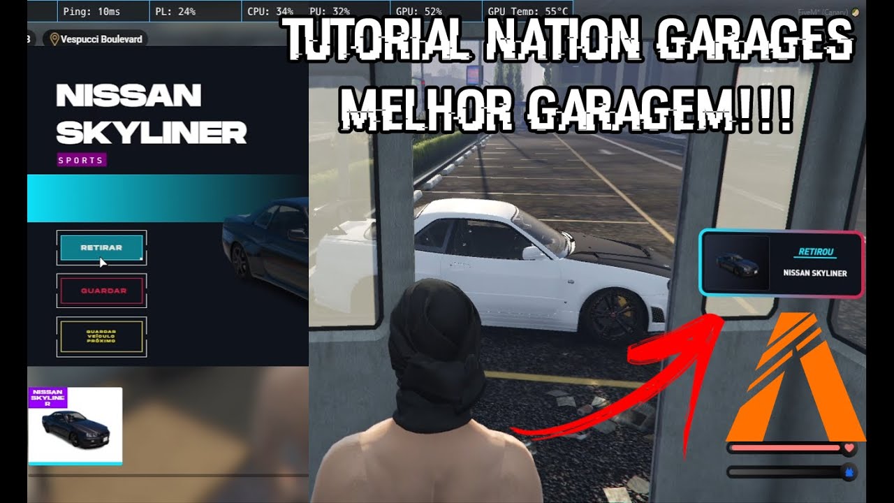 Nation Garages FiveM | Tutorial como adicionar garagens públicas e de serviço + download!!