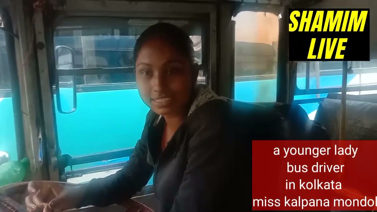 miss kalpana mondal a yound lady private bus driver in Kolkata route from nawapara to esplanade....