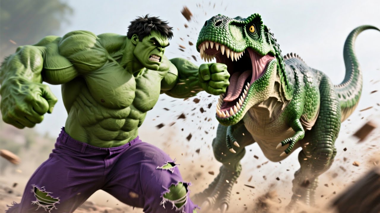 HULK VS T-REX - EPIC BATTLE