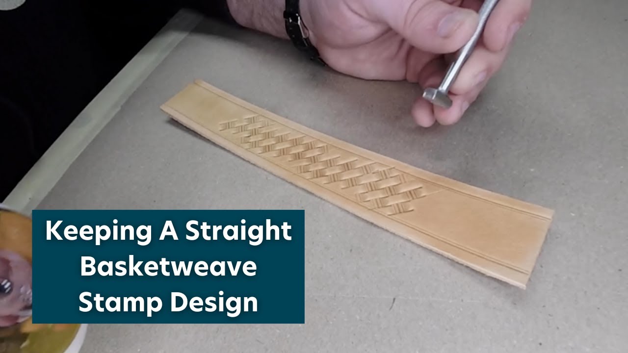 Keeping a Straight Basketweave Stamp Design