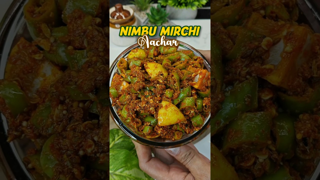 Instant Nimbu Mirchi Ka Achar - Lemon Chilli Pickle #chilli #nimbumirchi #achar #spicy #pickle #nibu