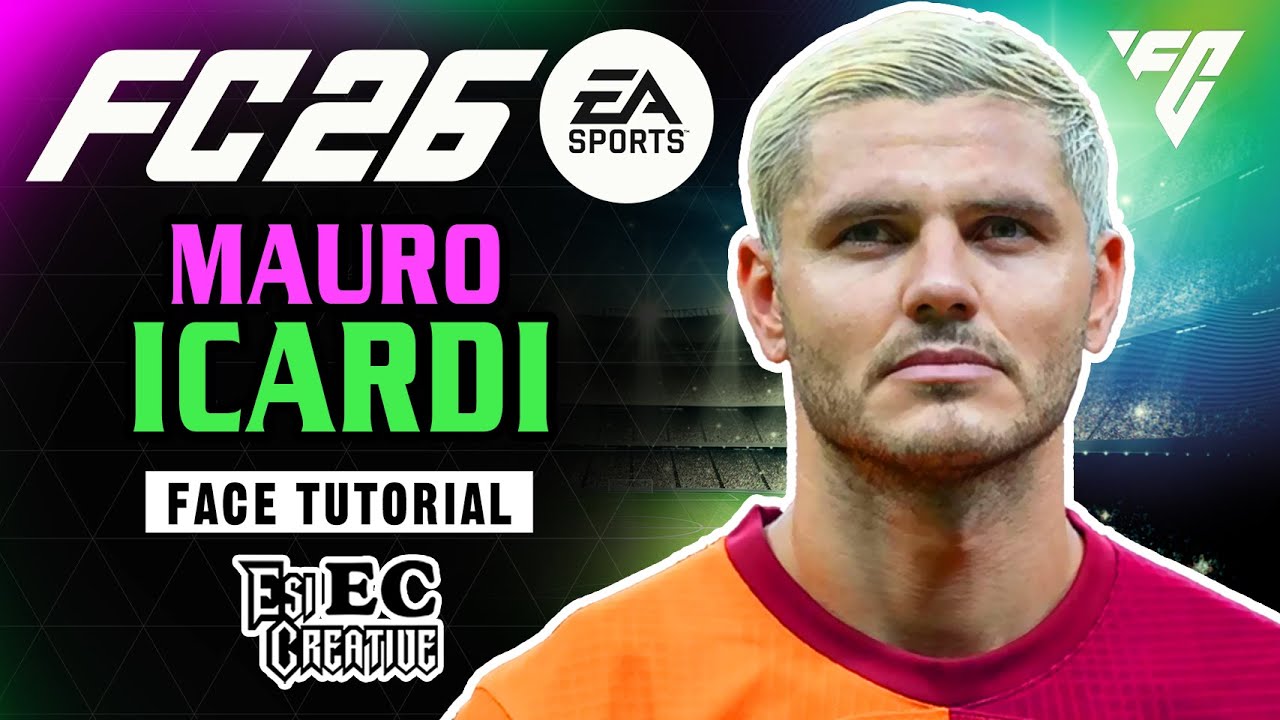 Mauro Icardi face tutorial creation EA FC 26 clubs and career mod.