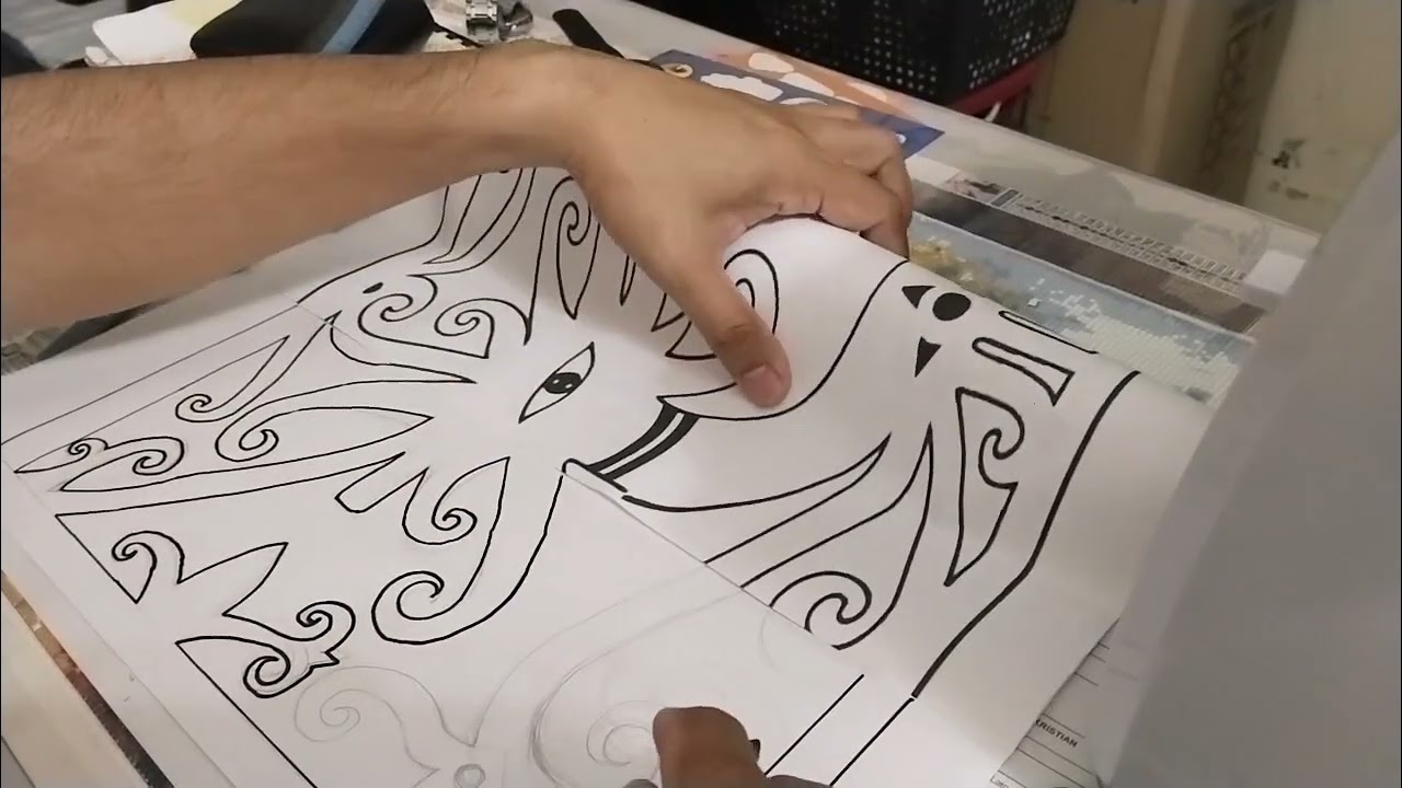 DRAW BORNEO MOTIVE