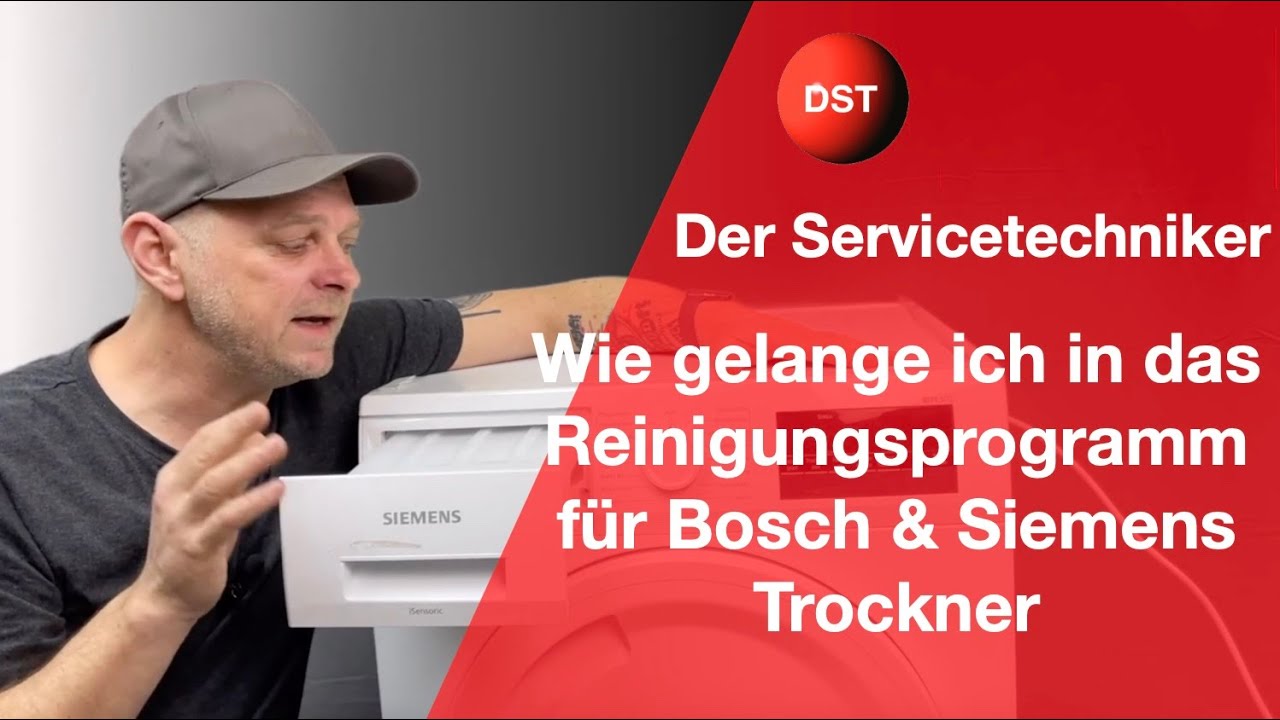 Trockner reinigen - Reinigungsprogramm Bosch & Siemens Wärmepumpentrockner