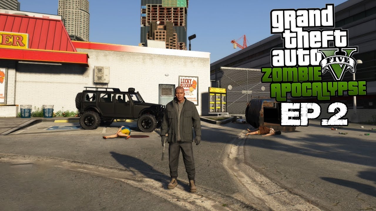 Surviving A Zombie Apocalypse In GTA 5 - ep.2 (New Base Location)