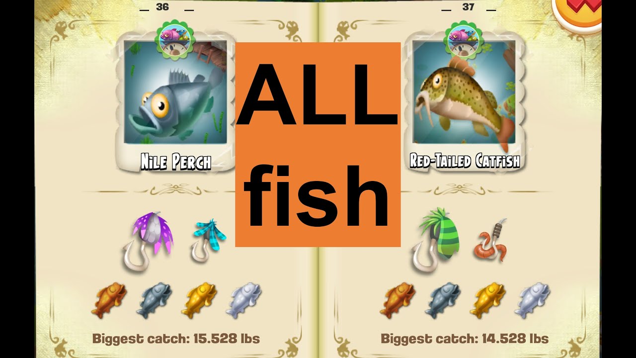 HayDay catch ALL fish guide, get lots of diamonds!