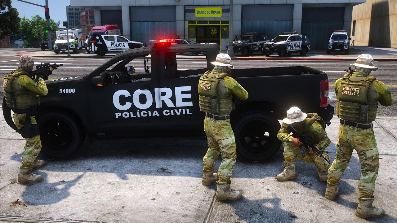ASSALTO A BANCO COM REFÉM | CORE PCCE | GTA 5 POLICIAL