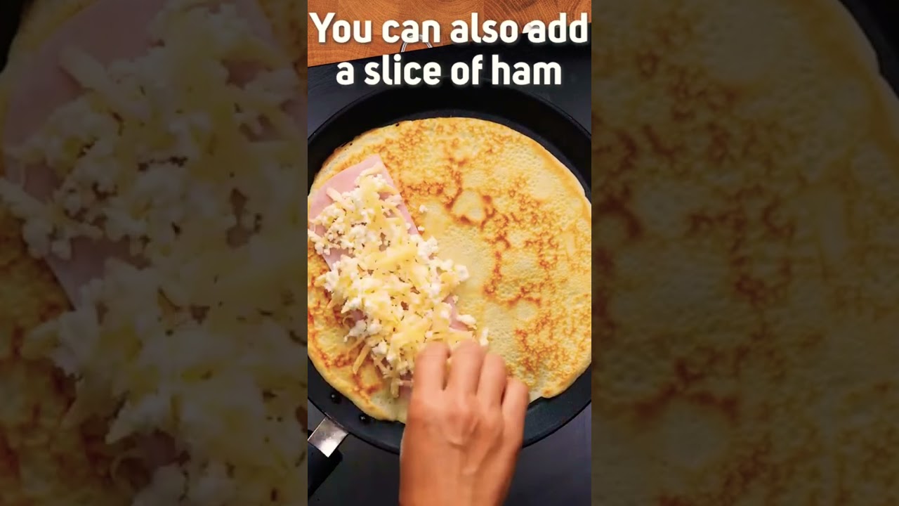 Click for full #videorecipe. #pancakes #ham #cheese@cookingideasforever #cheese #