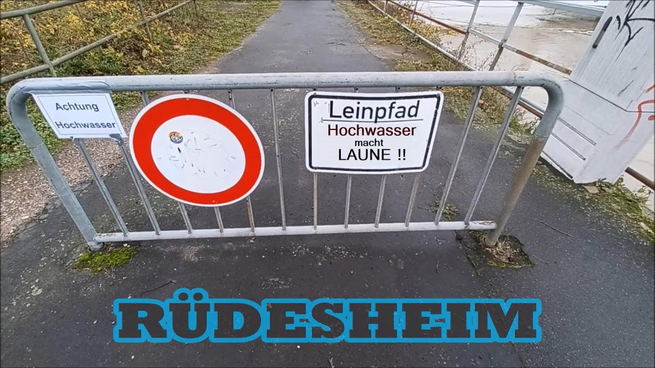 Ein wenig Hochwasser bei Rüdesheim am Rhein