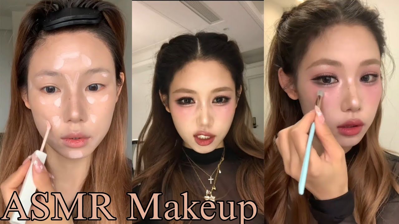 ASMR Makeup & Skincare tutorial 🎀 Satisfying Videos ♡ Aesthetic ✨️