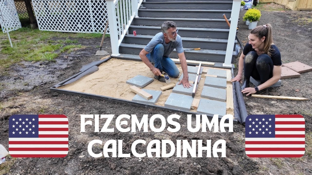Fizesmos uma calçadinha, rimos muito, arrasamos #faxinanoseua #donadecasablogueira #diy #construção