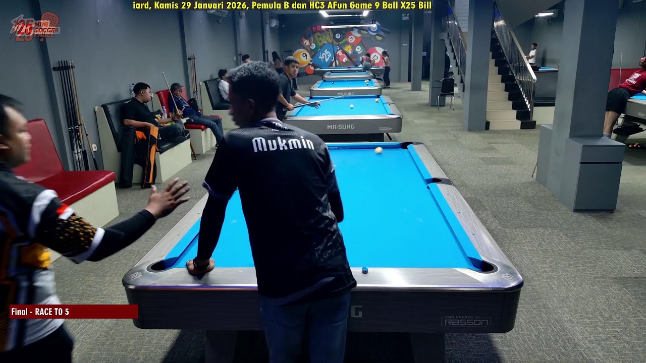 Fun Game 9 Ball X25 Billiard, Kamis 29 Januari 2026, Pemula B dan HC3 A