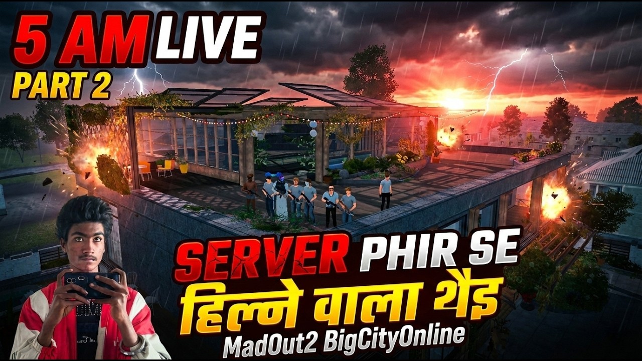 Subah 5 Baje Live Part 2 🔴 | Server Phir Se Hilne Wala | MadOut2 BigCityOnline