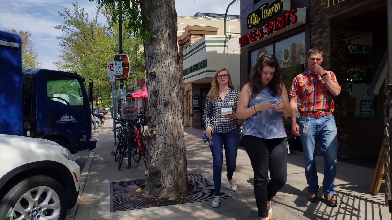 Walk Here: Fort Collins, Colorado - Mid-afternoon Weekday Summer 2018 4K 60fps / UHD