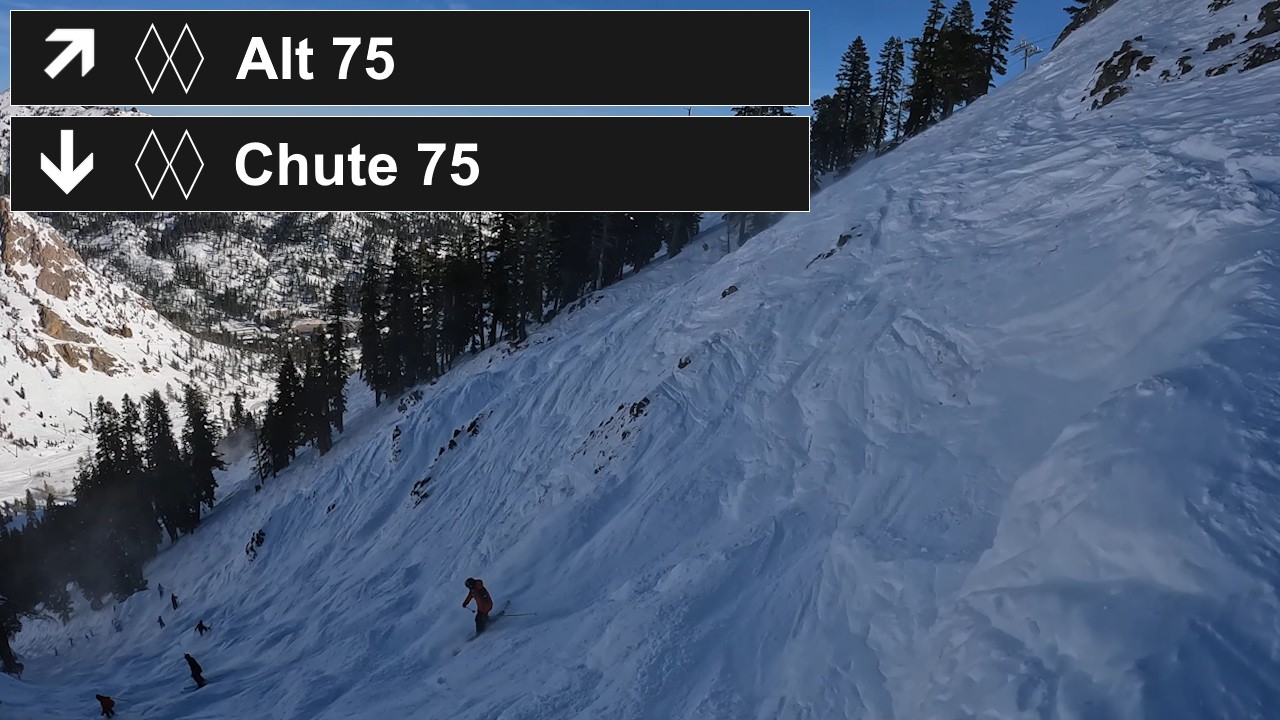 Palisades Tahoe, CA - ◊◊ Alt 75 to Chute 75 (2-22-26) [4K]