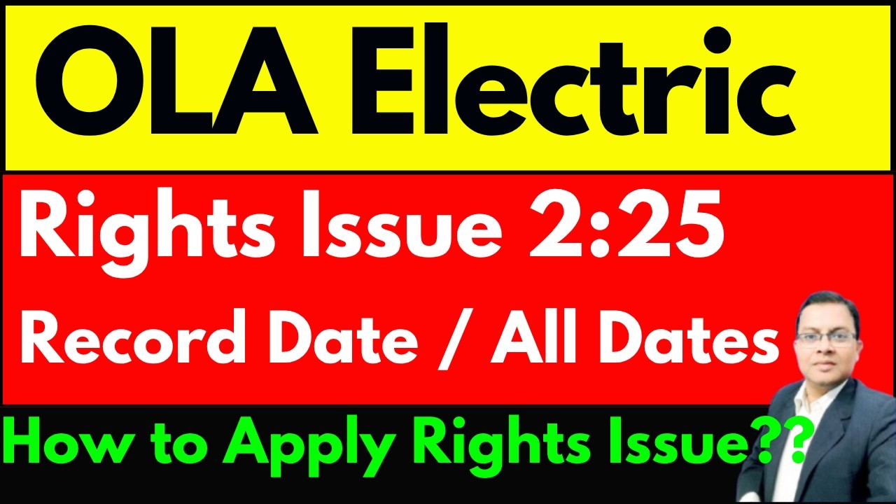 Ola Electric Rights Issue I Ola Electric Share latest news today I OLAELEC CRASH REASONS I OLA
