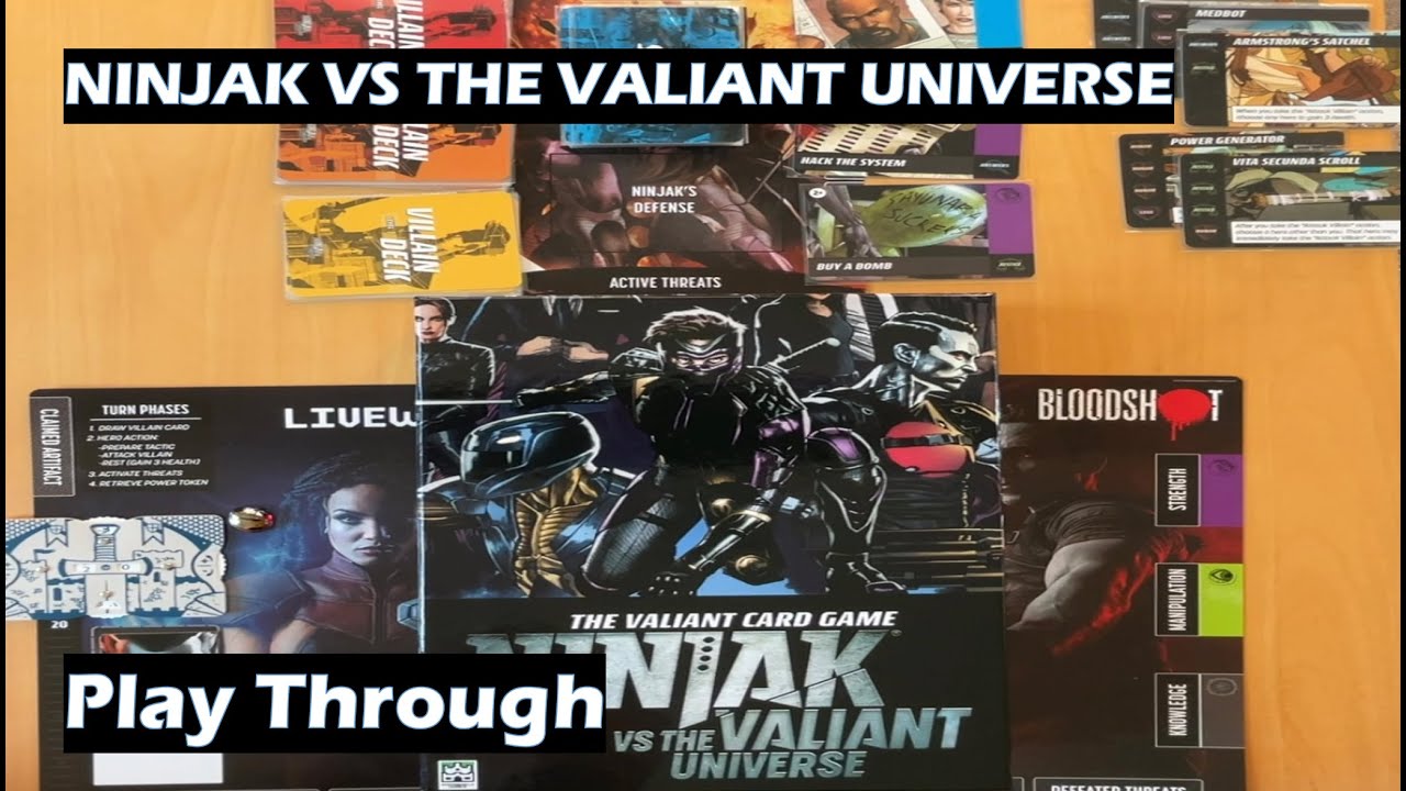 Ninjak vs the Valiant Universe Board Game Solo Play Through