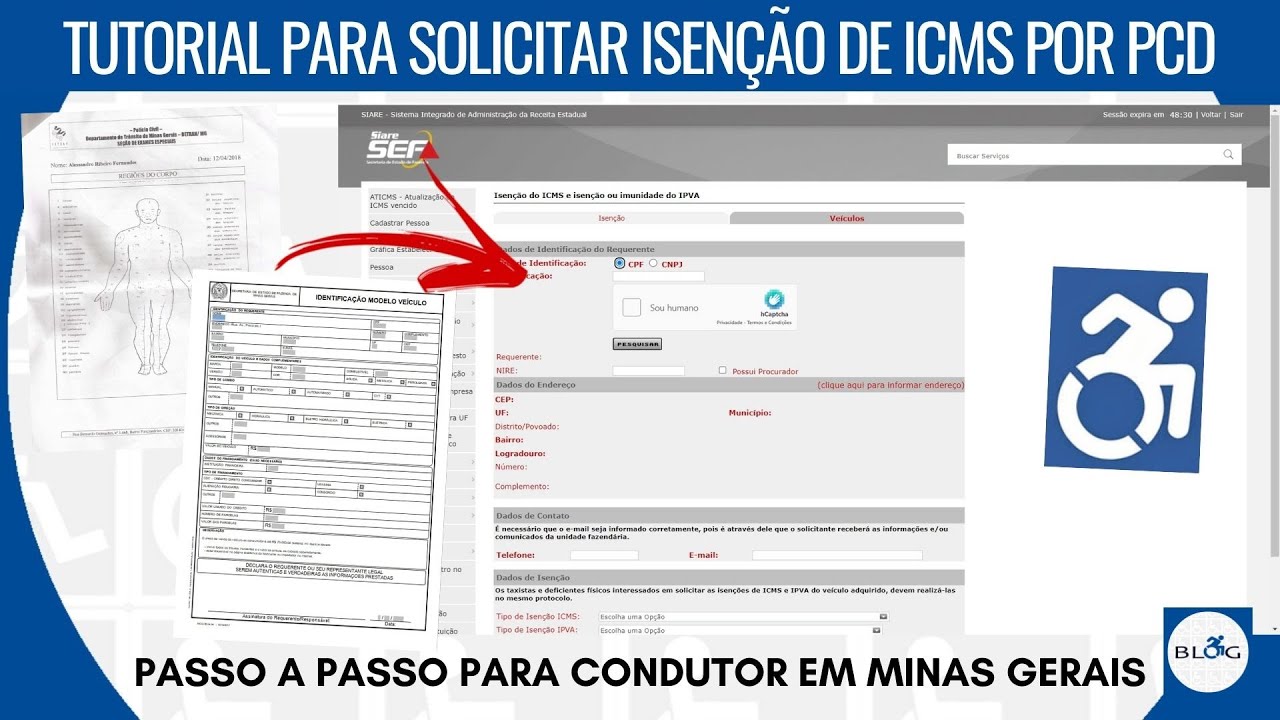 Tutorial para solicitar isenção de ICMS PCD por conta própria 2024