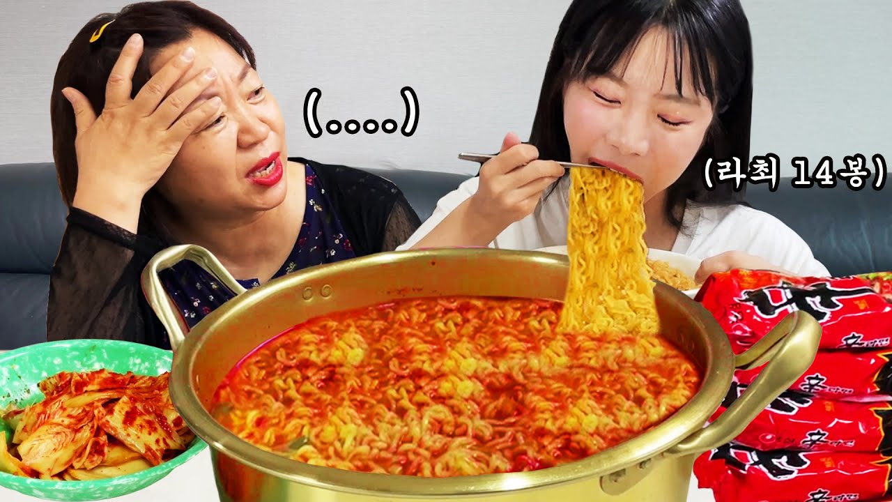 Гигантский рамен-мукбанг в полночь🌛 Безлимитный рамен-ад 🍜ㅣЕда-шоуㅣASMR