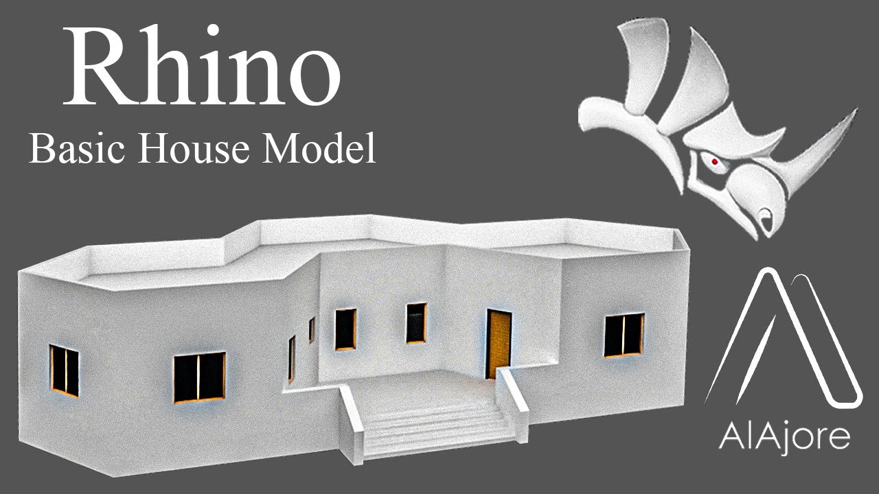 Rhino Tutorial | Architecture - From Photo to 3D Basic Modern House (Step by Step)