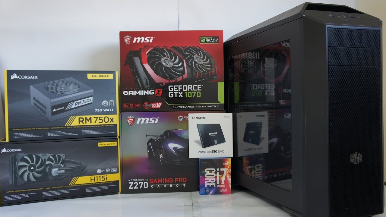 INTEL i7 7700K Gaming Pc Build, Benchmark, OverClock Tests