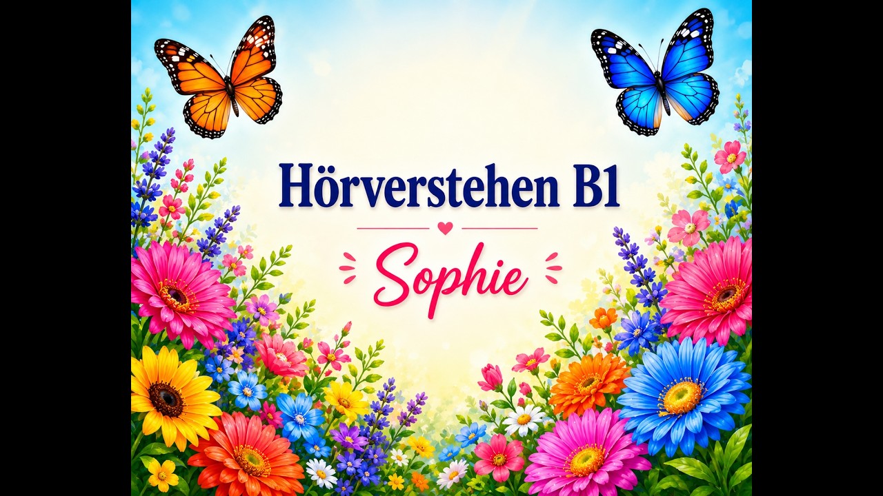#Sophie– Telc B1 -  Hören Teil 1–3  - Mit Lösung  2025 izleme amaçlıdır, kopyalanamaz