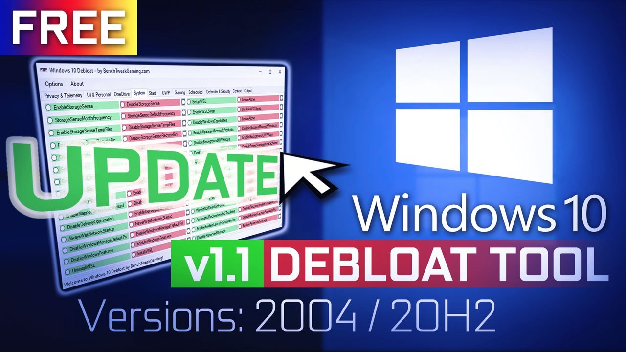 OLD - Windows 10 Debloat Tool | Tweak | Debloater Download | Versions 2004/20H2(2009) - Jan 8, 2021!