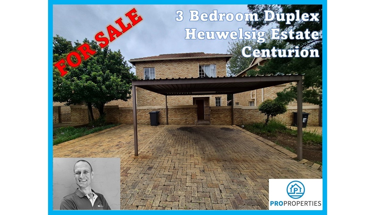 3 Bedroom Duplex| For Sale | Centurion | Heuwelsig Estate | Gauteng