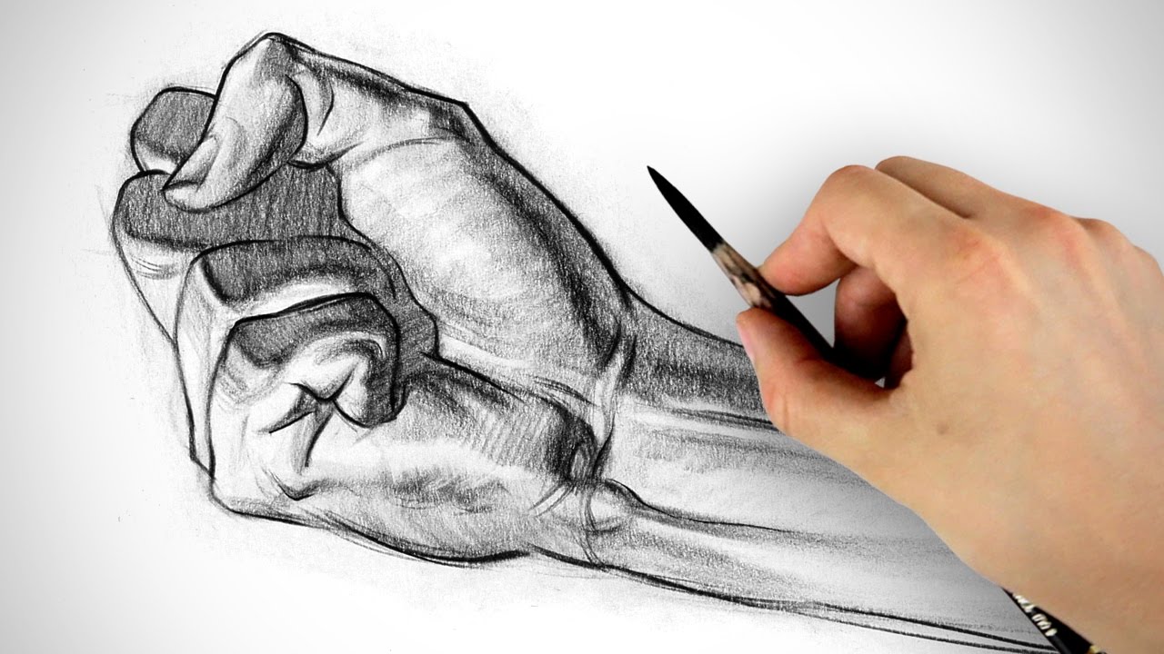 How to Draw a Fist - Hand Drawing Example