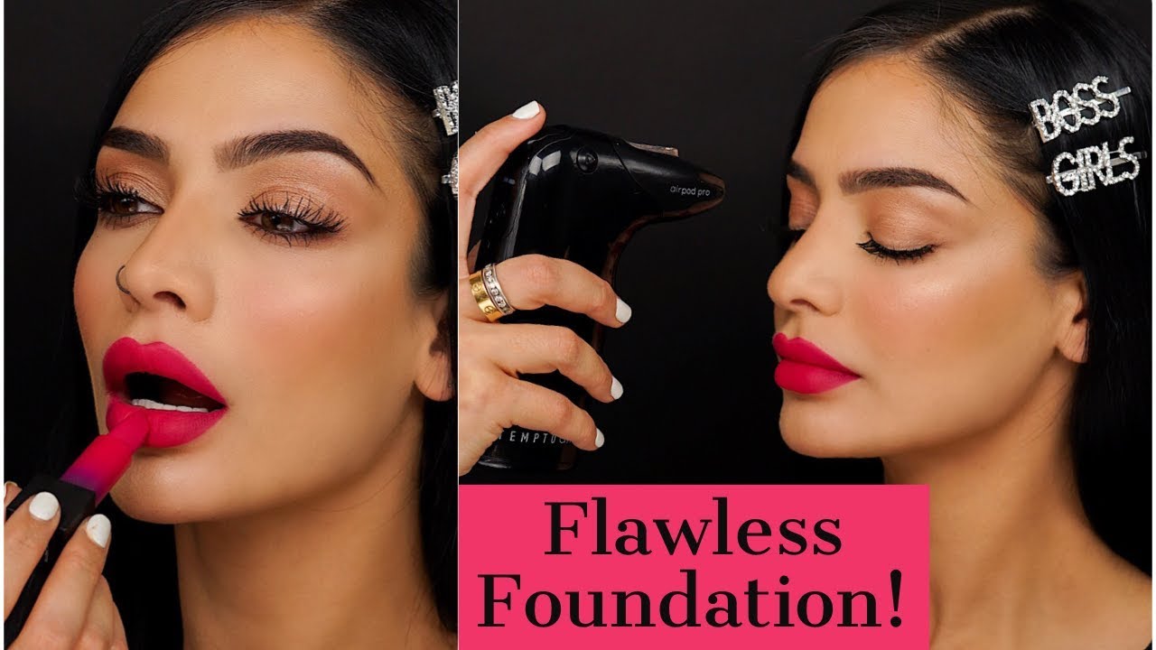 Easy Airbrush Foundation| Temptu SB Makeup| Makeupbyalaha