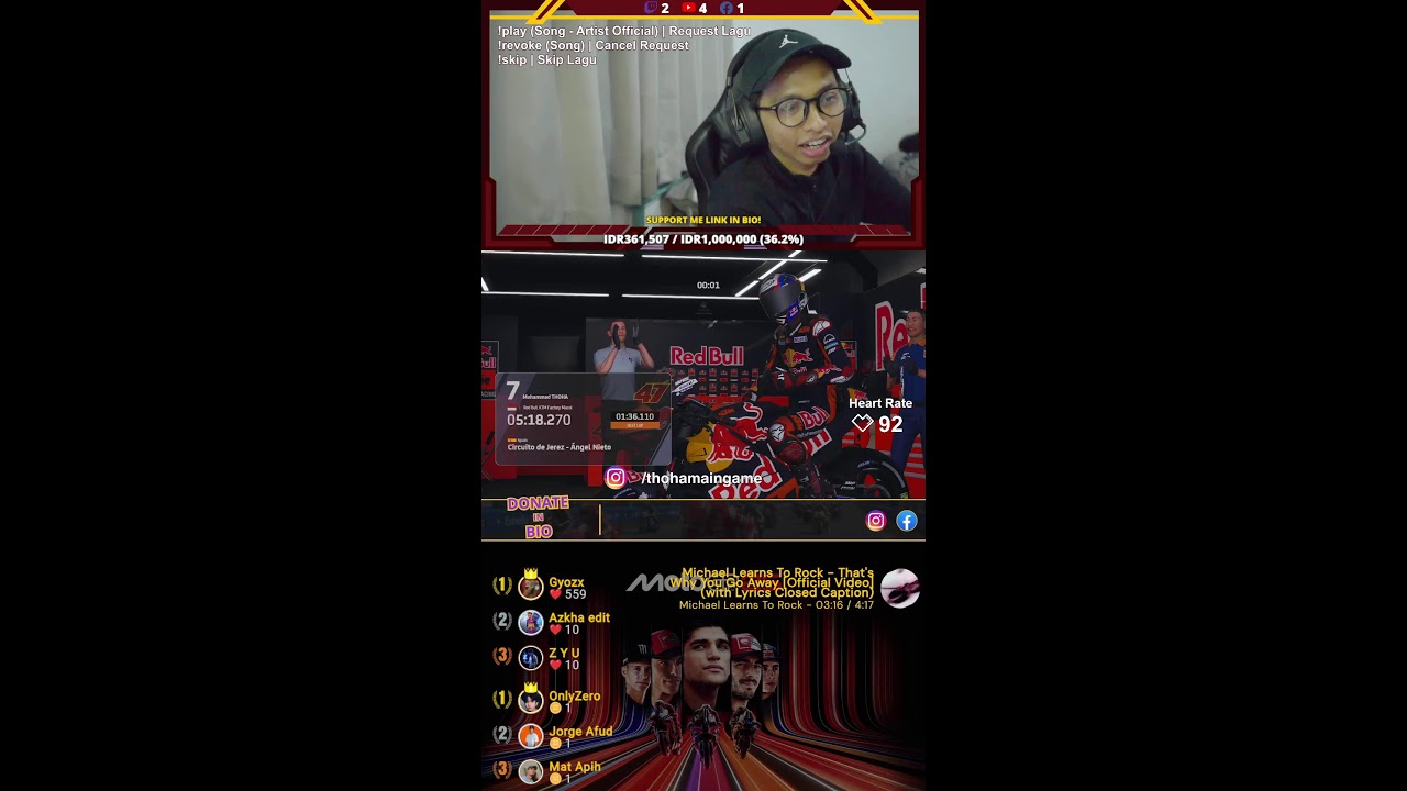 MotoGP™25 | Online Multiplayer | Heart Rate Overlay
