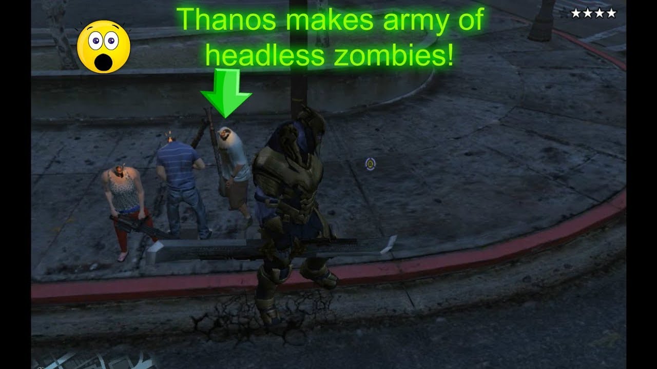Thanos raises an army of headless zombies in gta 5!!---thanos endgame (gta 5 mods)