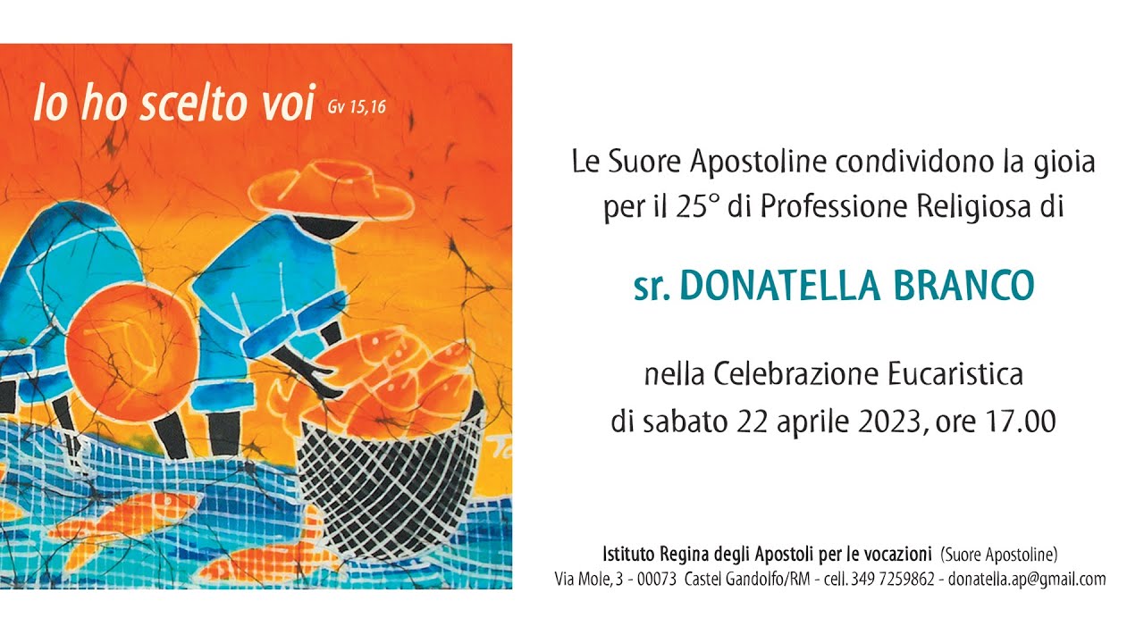 25° di Professione Religiosa di sr. Donatella Branco