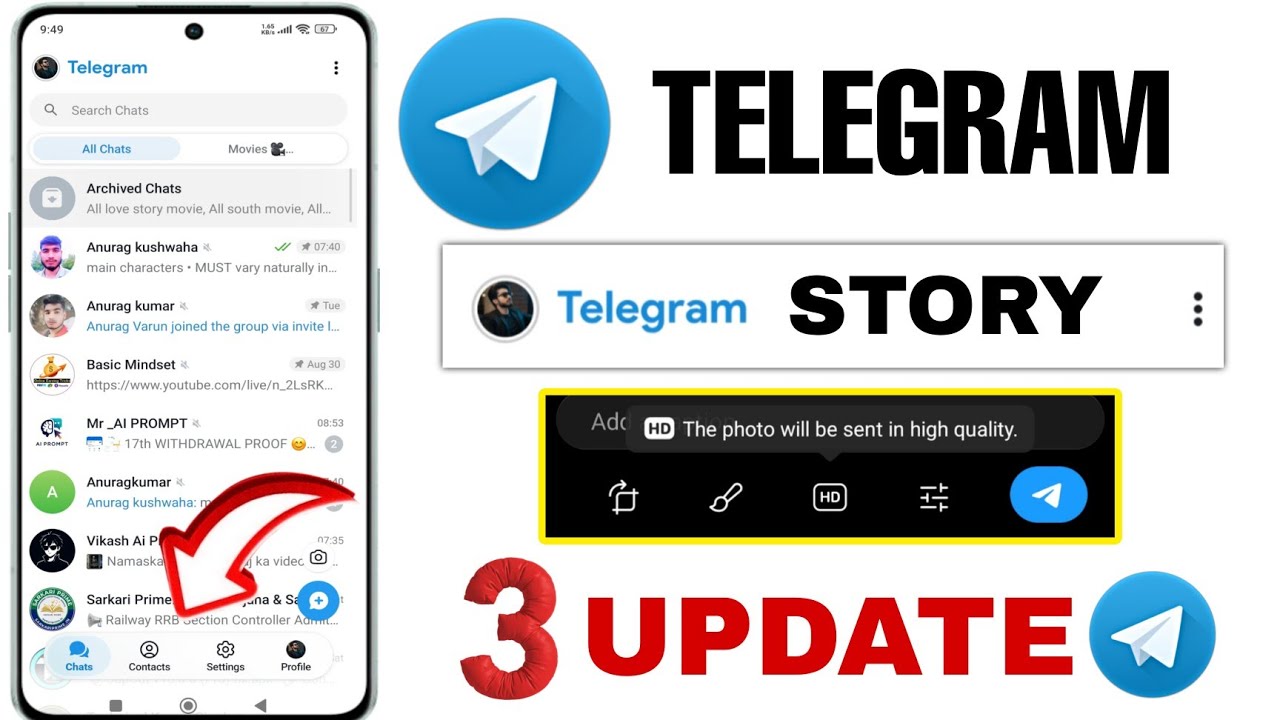 Telegram new update 2026 | Telegram new interface | Telegram New UI | 3 Update Telegram 💥